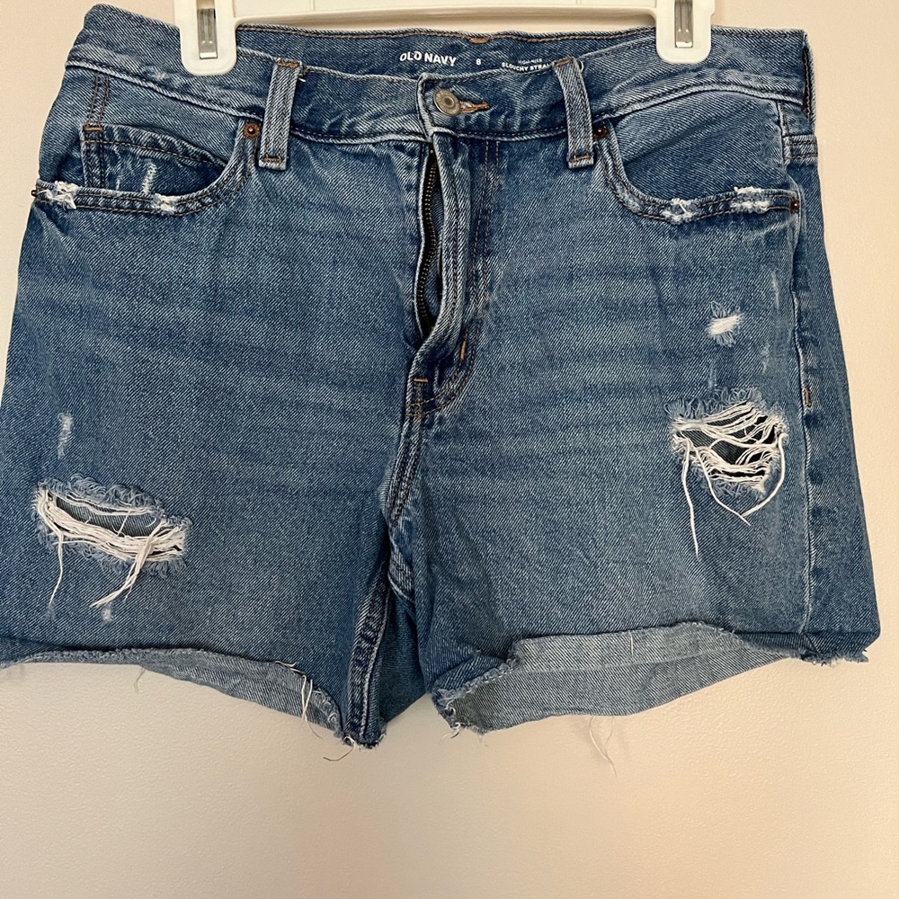 Old Navy Women's Ripped Jean Shorts - Classic Blue
